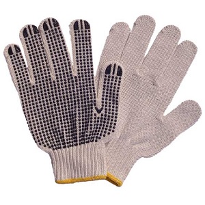 LUVA TRICOTADA 3 FIOS BRANCO C/PIGMENTO 600.00941 TAM 9 (U)