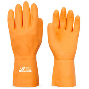 LUVA LATEX LJ C/FOR 30CM LARANJA REFORCADA T09 105307105