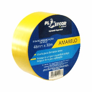 FITA ADESIVA DEMARCACAO SOLO AMARELA 48MMX30MT